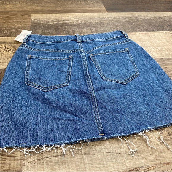Pacsun Raw Hem Denim Mum II Mini Skirt Size 24 NWT - Picture 11 of 11